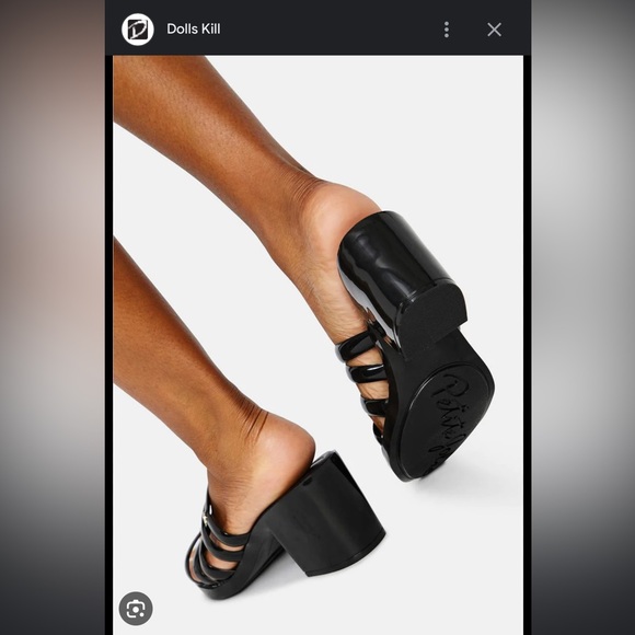 Petite Jolie black jelly slides from Dolls Kill 🖤 - Picture 1 of 6